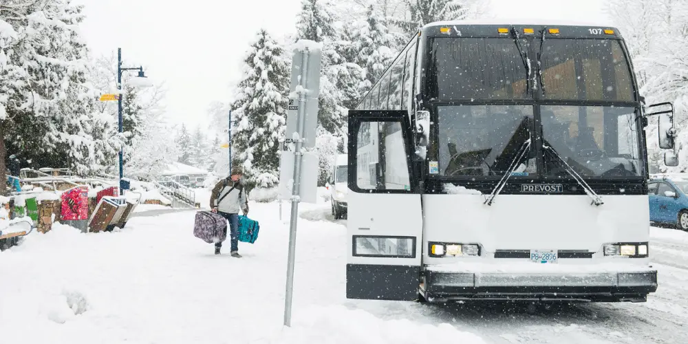 Many ski resorts offer bus transfers to make your ski trip easier.