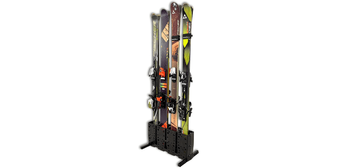 Free-standing ski rack
