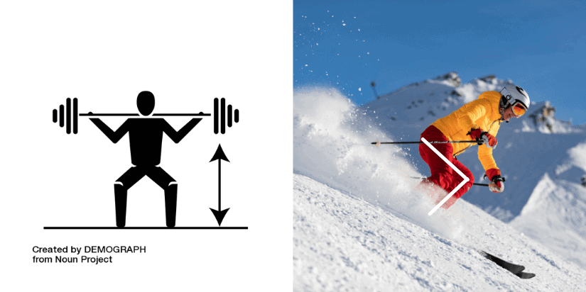 Skiing is repeated eccentric squats.