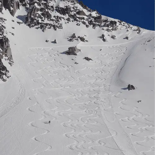 Backcountry powder turns