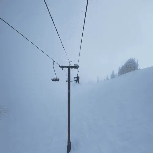 Foggy day on Wildcat Chairlift