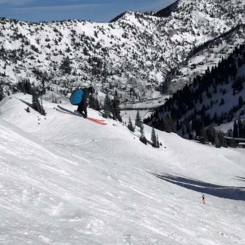 Freeride Skier Hitting Air