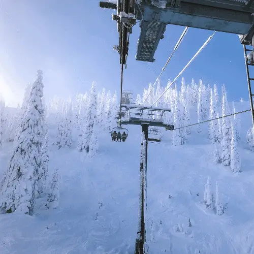 Ski run under a chairlift