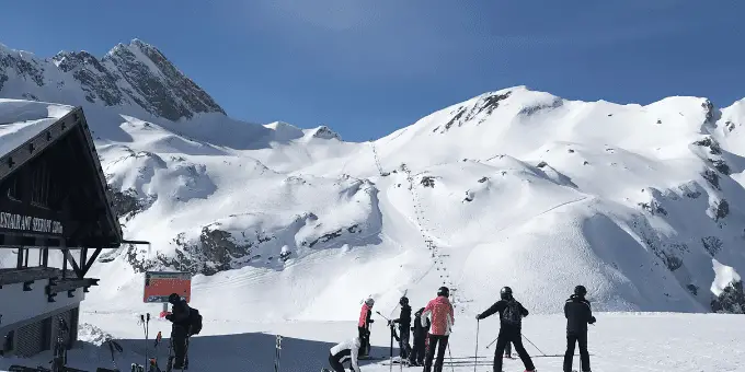 Ski run in Lech