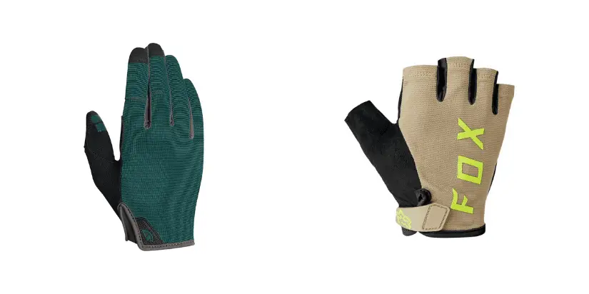 Long and short finger mtb glove