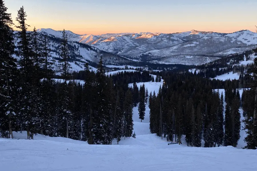 Sunset at Brighton Ski Resort