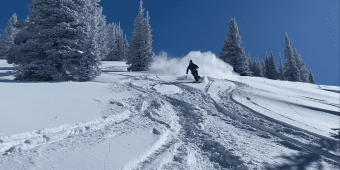Glade skiing in Park City Backcountry