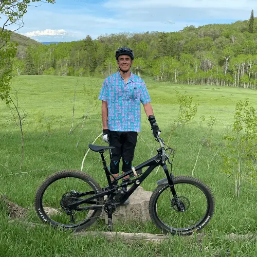 Mountain biker in Snowbasin UT